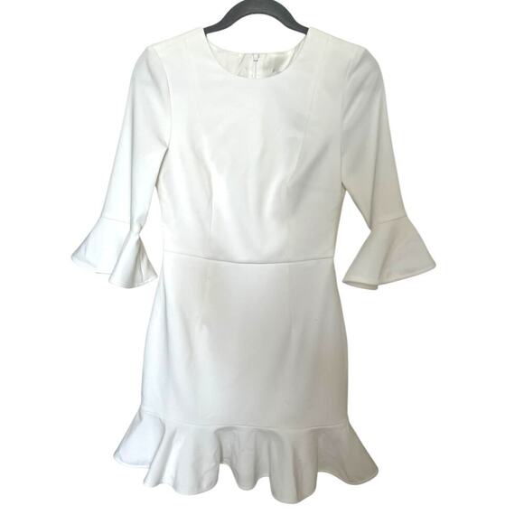 Black Halo Women’s Brooklyn Flutter Sleeve Mini Dress Size 4 NWT - Picture 2 of 10